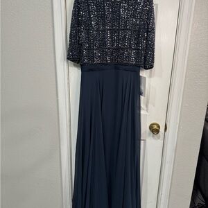 Mac Duggal Chiffon Beaded Dress